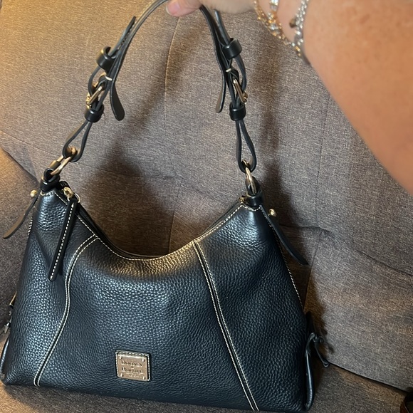 DOONEY BOURKE BLACK PEBBLED LEATHER HOBO - Picture 12 of 16